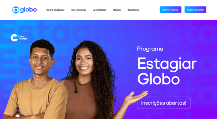 Case Sites, Hotsites e E-mails Cia de Talentos 1